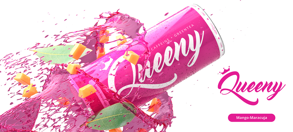 queeny Gymqueen energydrink fitness fruits CGI blender