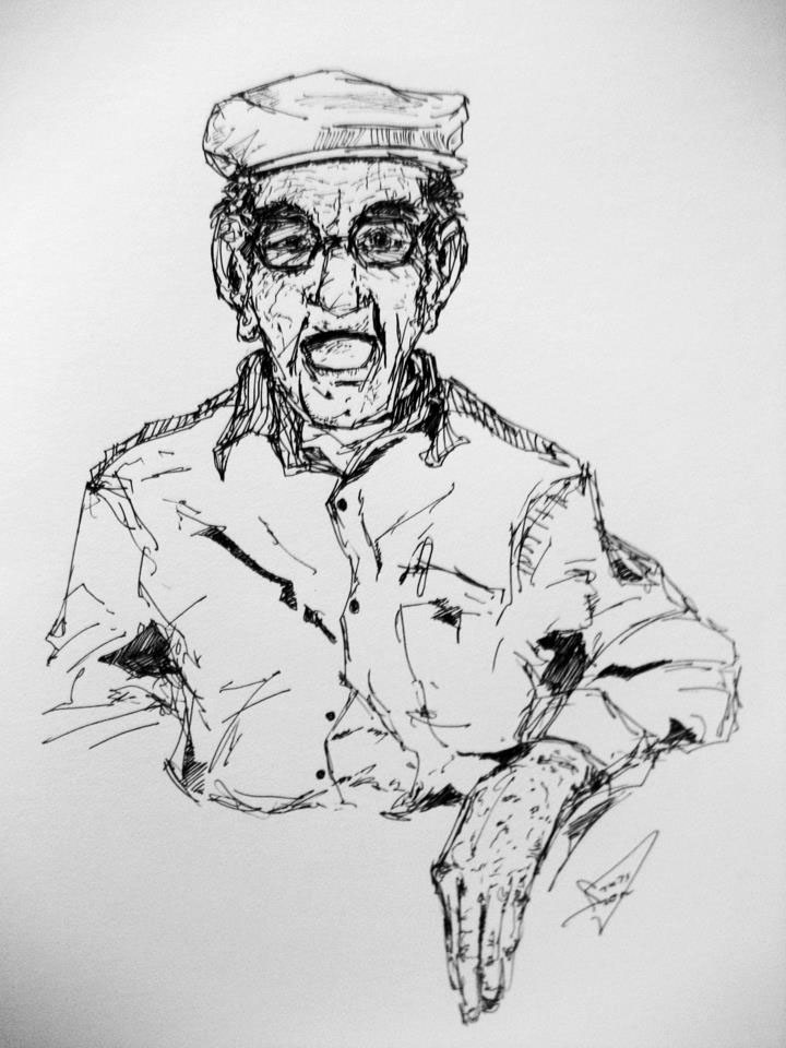sketches Observations Kim Jon Il faces caricatures illustrating sketchbook ink black and white b & w doodle in the moment observation