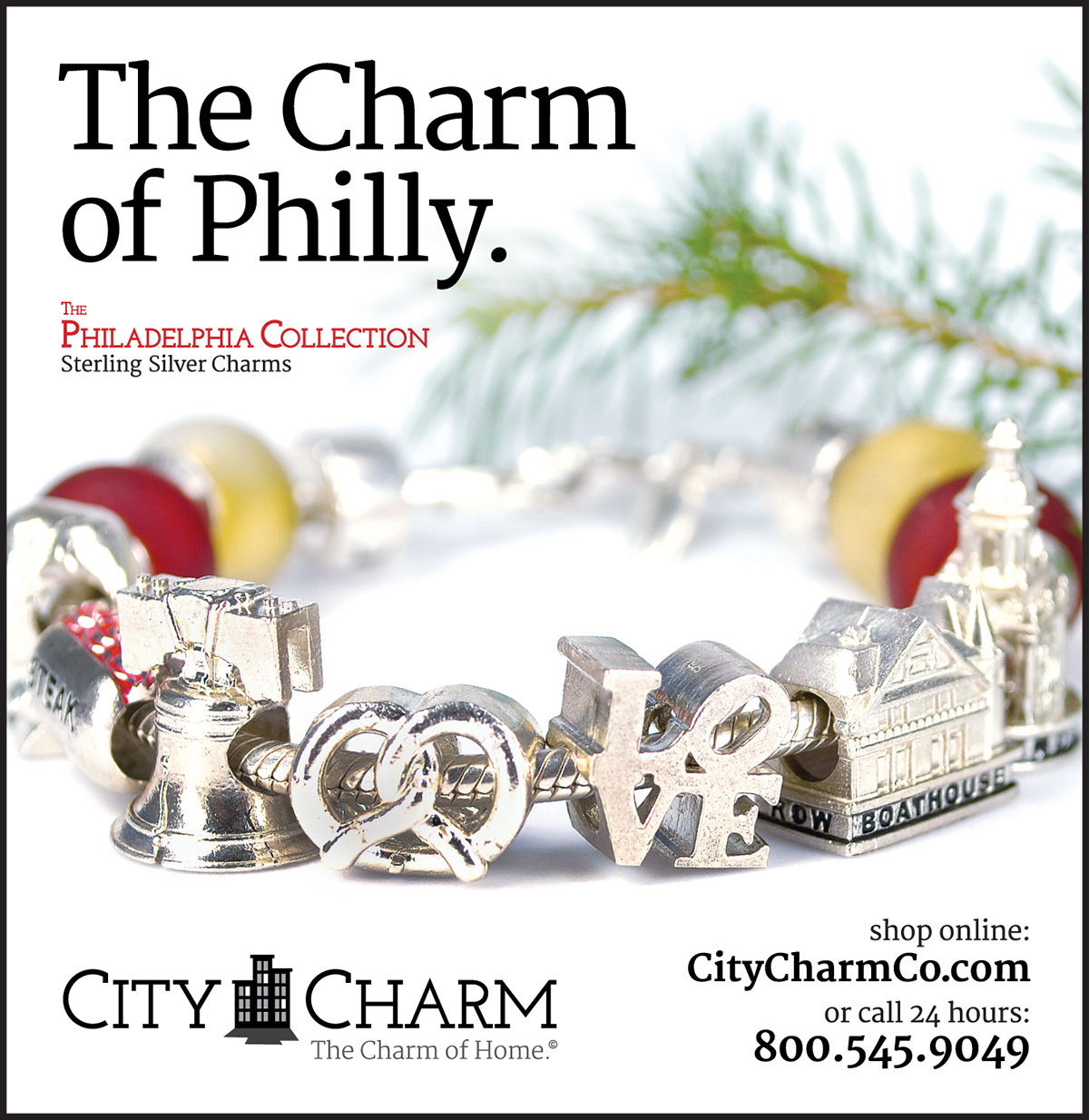 Newspaper Ad creative periodical jewelry marketing philadelphia Reading Lancaster Sterling Silver Charms