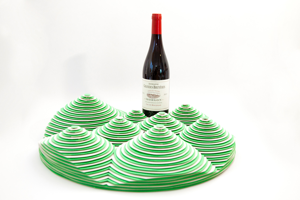 Jerome corgier sculptures vine bouteille de vin Conception