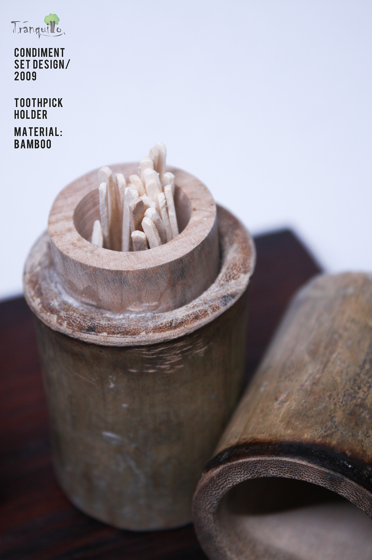 Salt pepper toothpick dining bamboo wood
