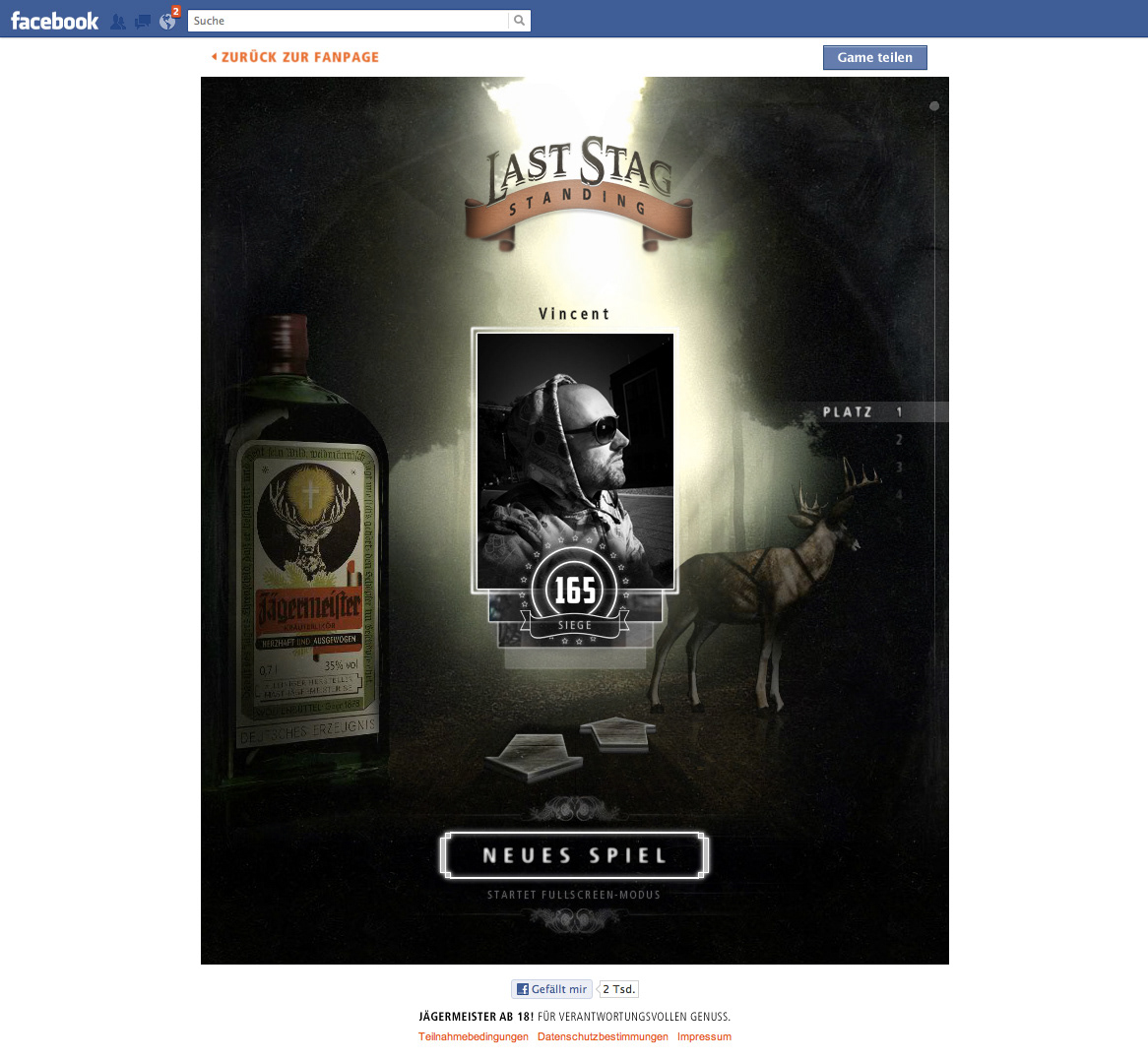 Jagermeister Last stag Standing multiplayer online-game social media social media game ipad-app