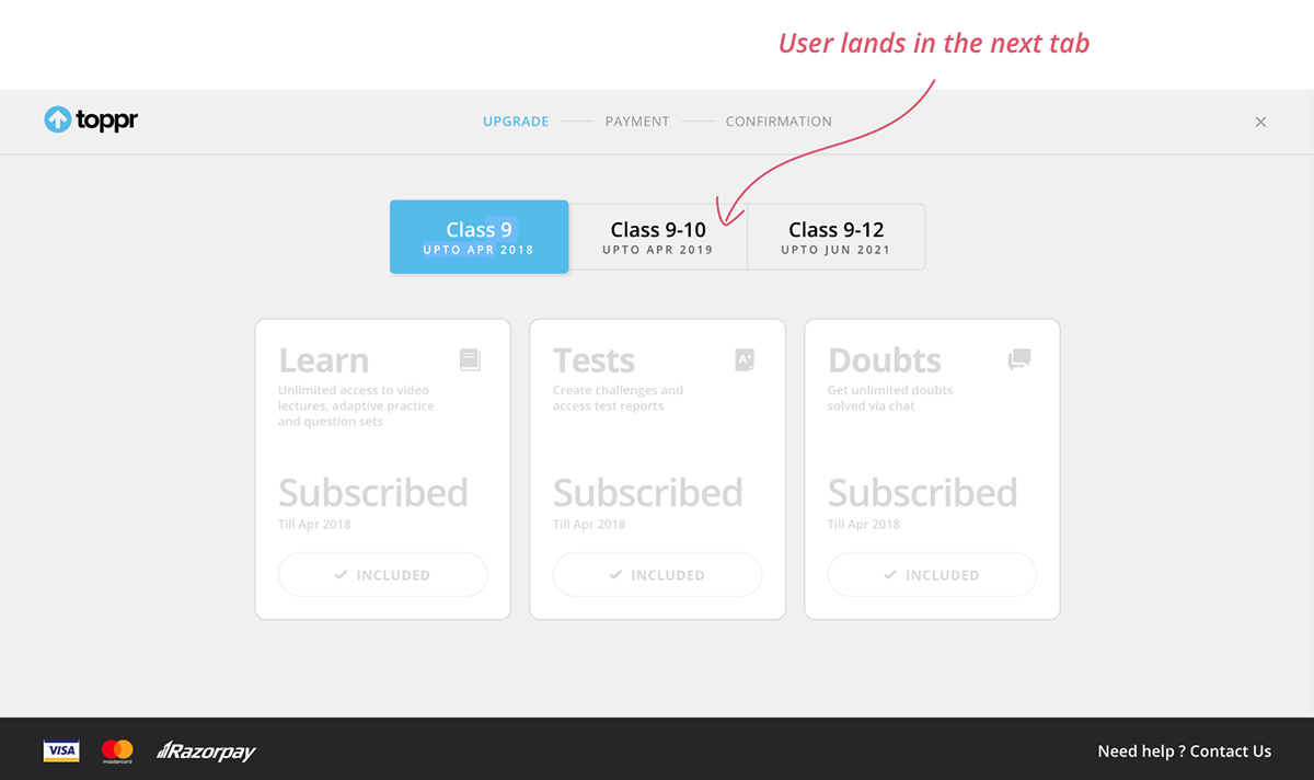 UI ux product Pricing subscription checkout plans SAAS package freemium