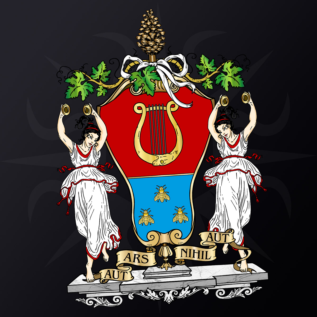 heraldry coat of arms identity Brand Design illustrations music brand identity