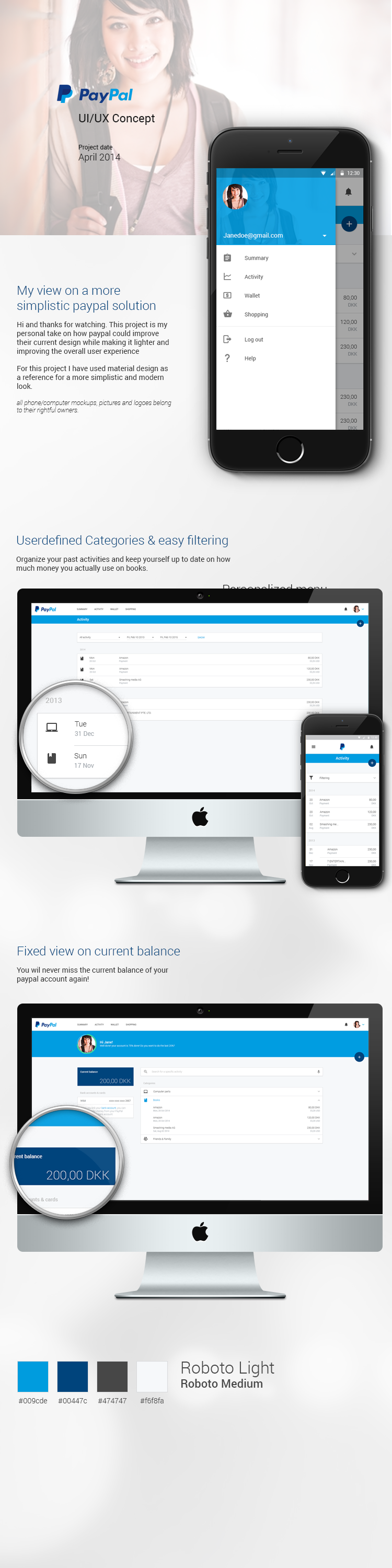 paypal Responsive user experience Interface