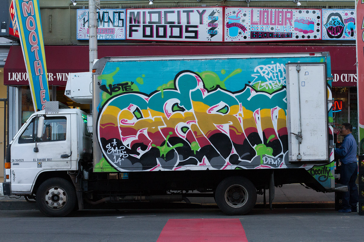 New York san franscisco Vans trucks Cars skateboard California art spraypaint