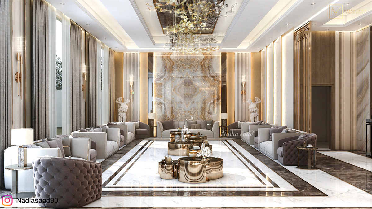 Neoclassic reception design in Kuwait City on Behance