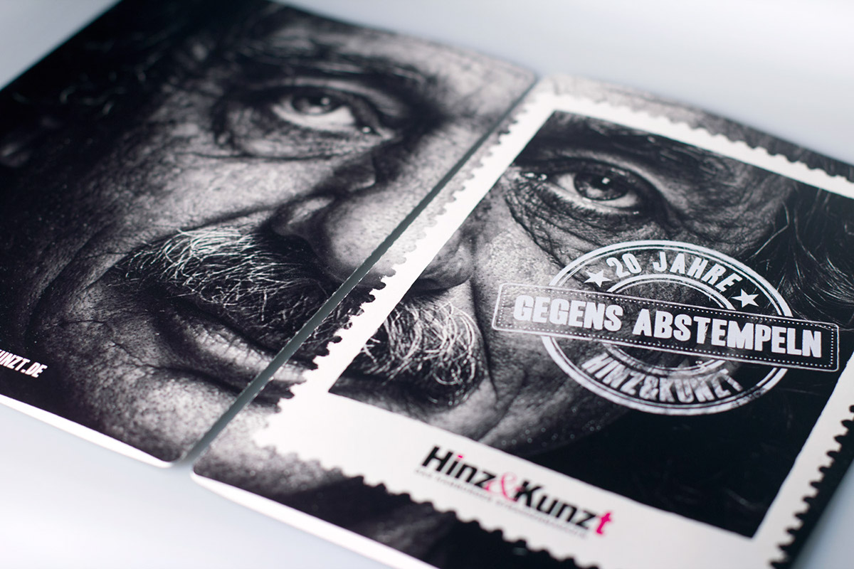 Hinz&Kunzt Street Magazine stamps social case Lukas Lindemann Rosinski letters