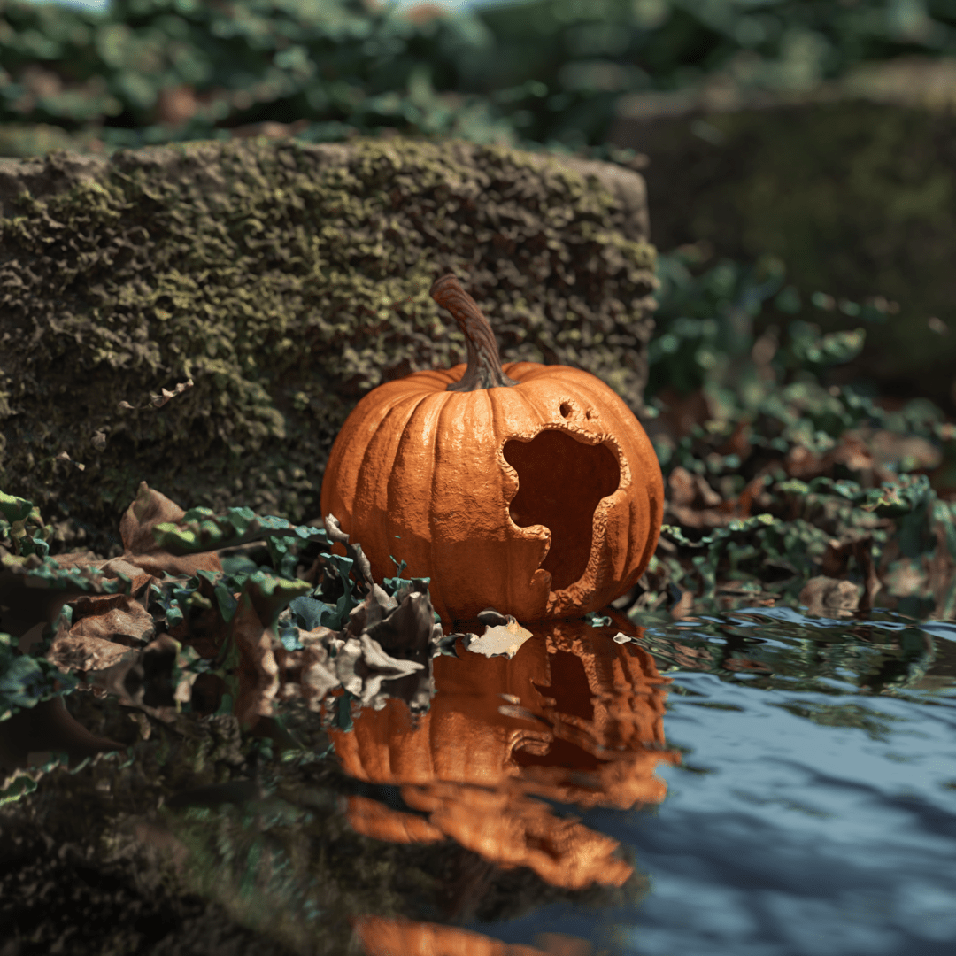 3D illustration 3D model Character design  concept art Halloween Render sampler skull spooky stager