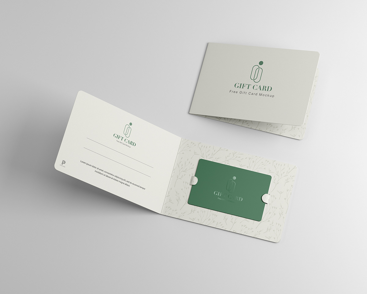 branding  coupon card design discount card free gift card Mockup Packaging psd template