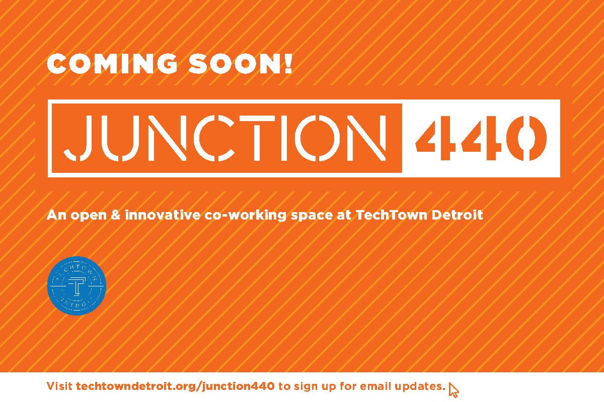 coworking marketing   postcard logo junction440 detroit techtowndetroit