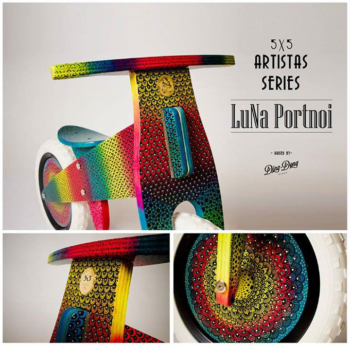 Bike lunaportnoi artist art intervention colors rainbow detail pattern