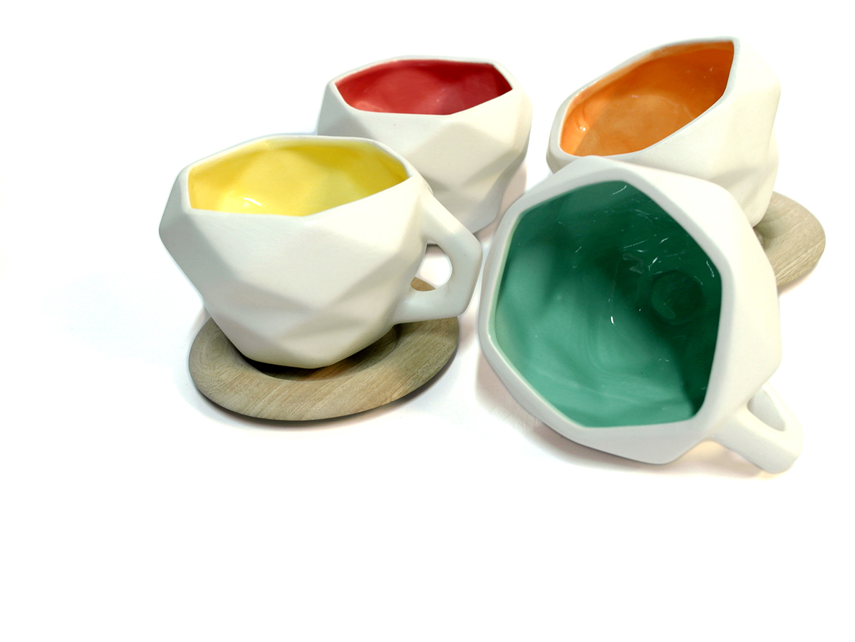 Pottery ceramica 5am colombia pocillo bowl White colors handmade