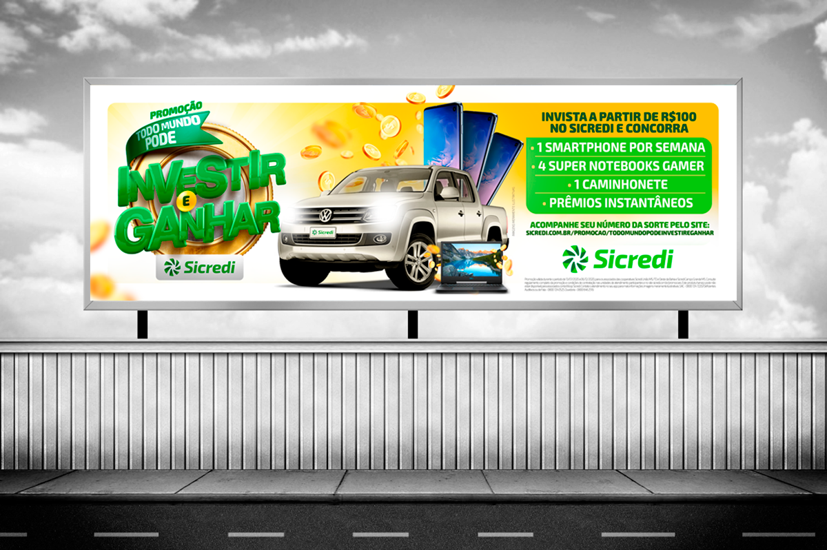 ads campanha investir promo Promoção Promotion Propaganda Selo Sicredi varejo