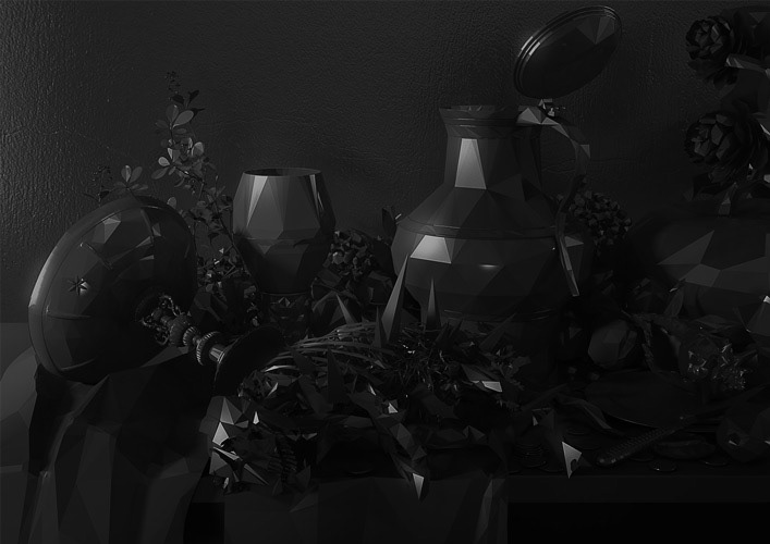 3D Photography  selfburning collage nature morte still life