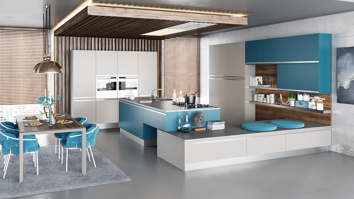 kitchen mutfak Interior iç mekan 3ds max rendering vray high interior best model