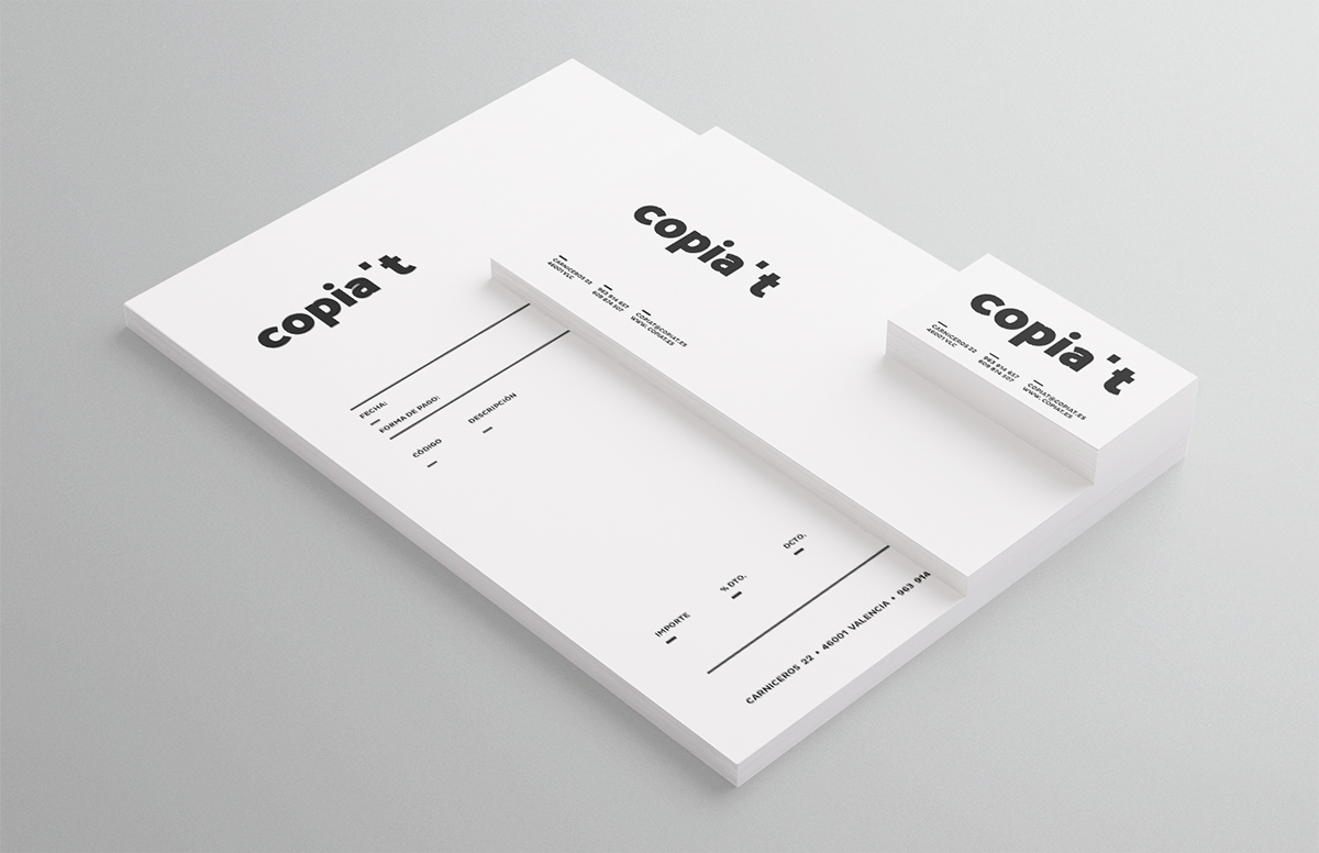 logo Stationery black and white simple