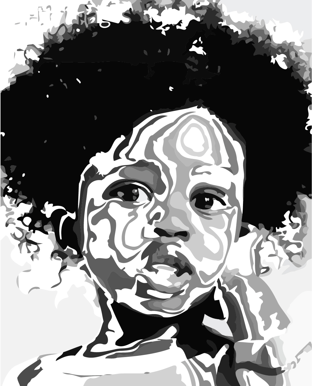Illustrator black and white african artwork details ILLUSTRATION  adobe illustrator