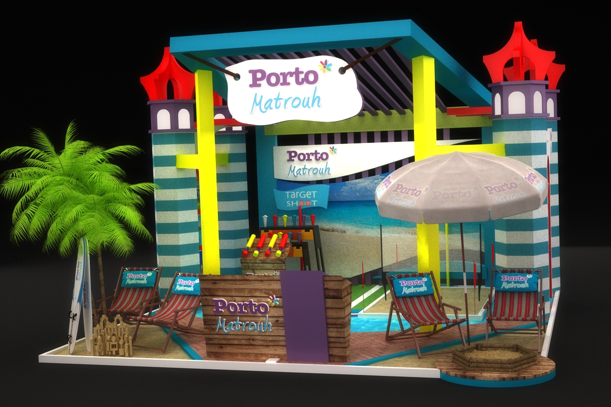 Porto matrouh booth - SUMMER ACTIVATION booth design new world summe activation creative Creativity