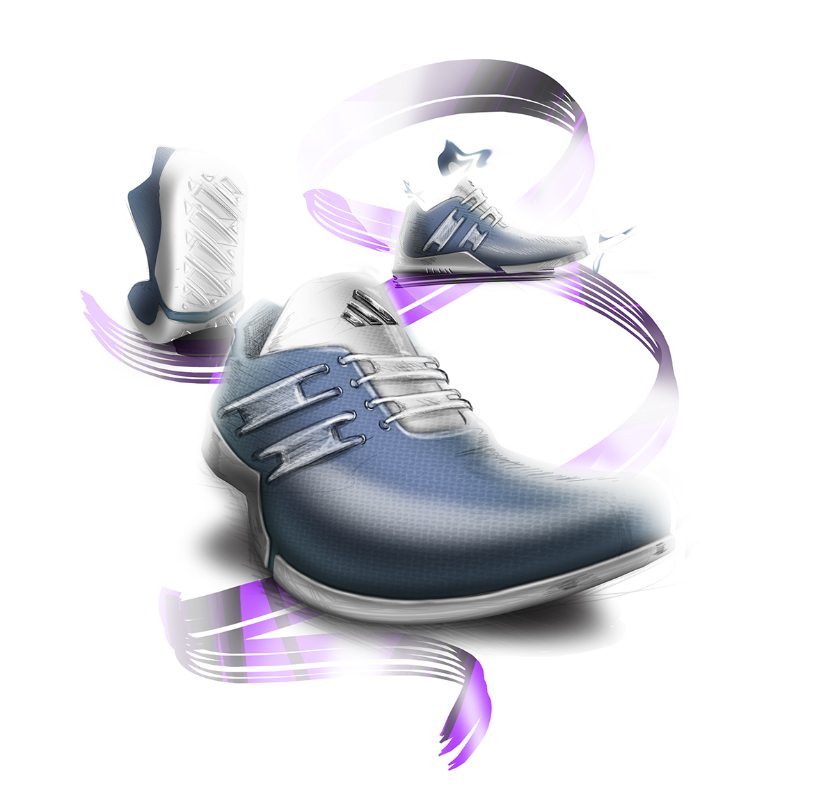sketch shoes sneakers art digital design
