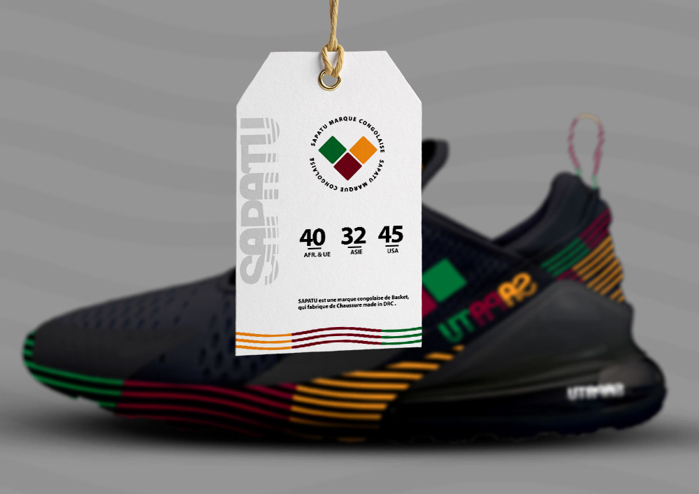 brand chaussure identité visuelle kinshasa logo Logotype marque RDCongo visual identity