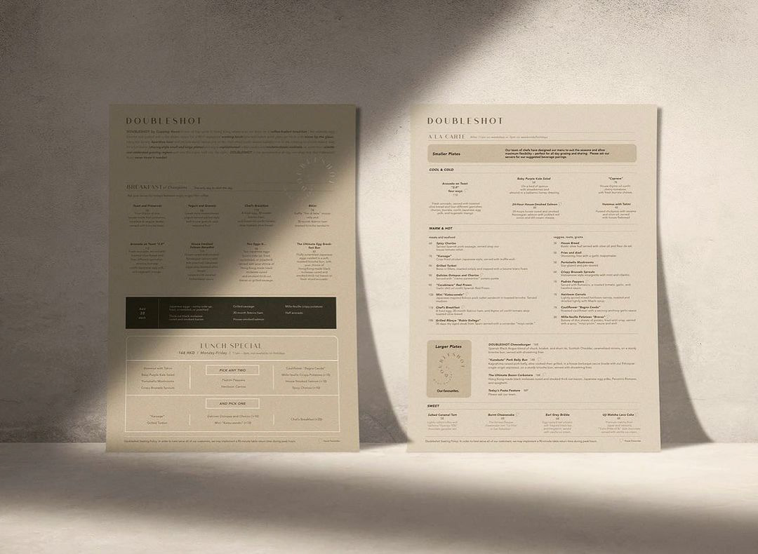 brand identity identity coffee shop cocktail bar Coffee menu design menu restaurant bar Hopsitality