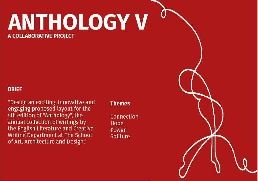 Anthology book cover book design graphic design  ILLUSTRATION  Layout Design line illustration Red threat Visual Communication