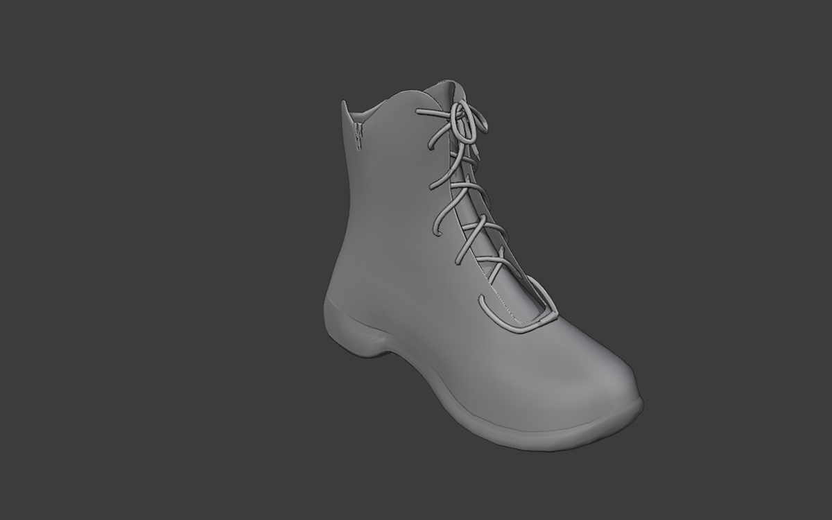 3D 3D model 3d modeling blender boot footwear game game-ready low-poly shoes