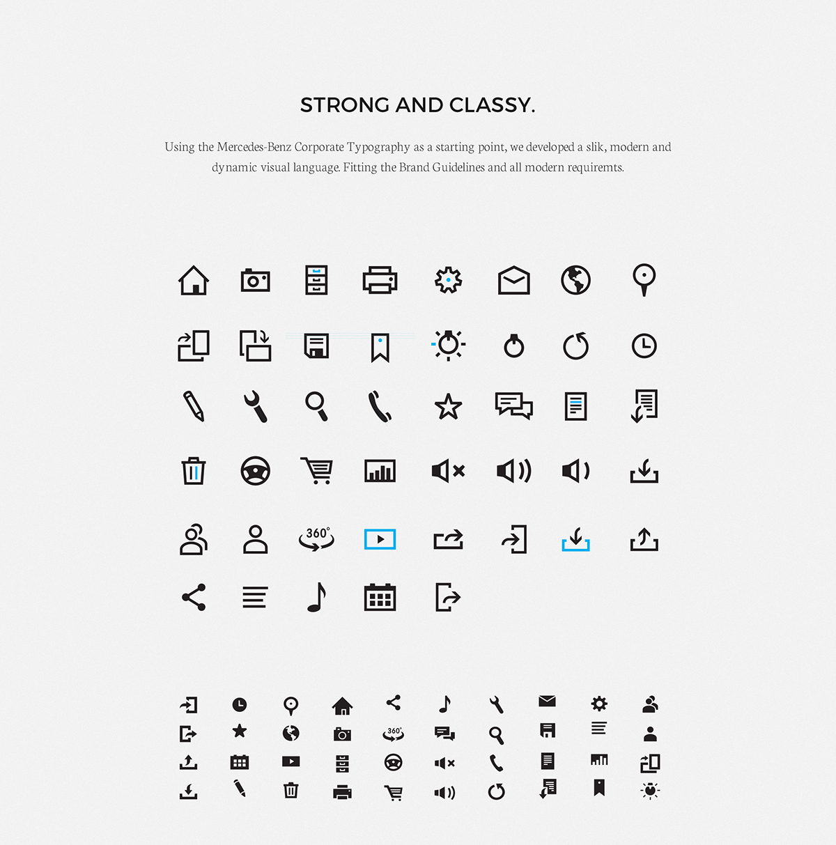 icons digital branding Corporate Design automotive   font