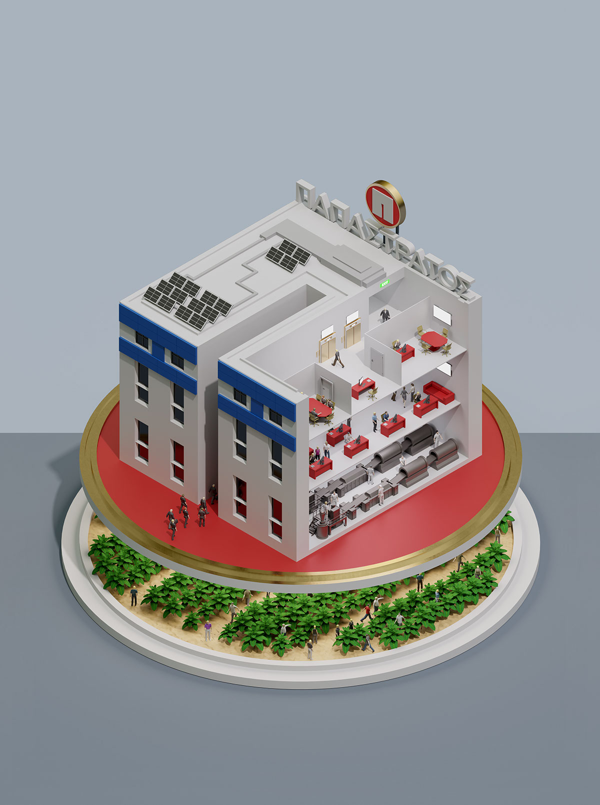 3D Isometric ILLUSTRATION  3d modeling design