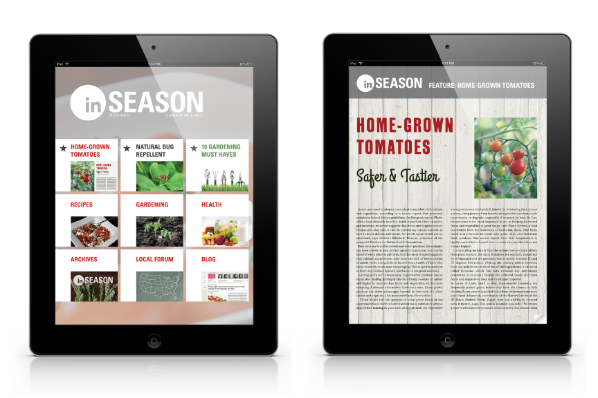 magazine Layout iPad gardening