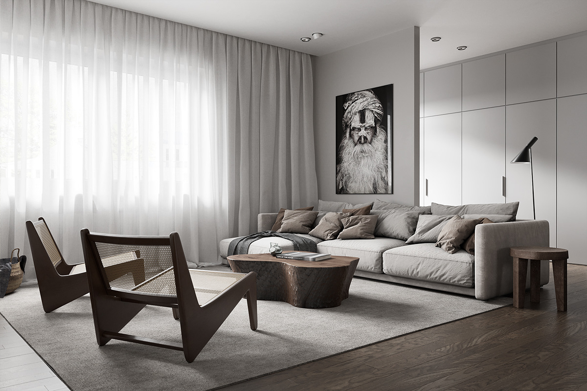 3ds max apartment architecture archviz CGI corona interior design  Render visualization