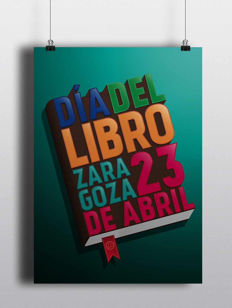 poster typographic lettering colours