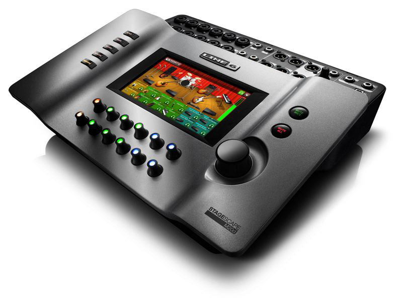 Live Sound digital mixer mixing board Line 6 digital live music Audio Line6 John Early Silhouette microphone analog FADER touchscreen touch screen