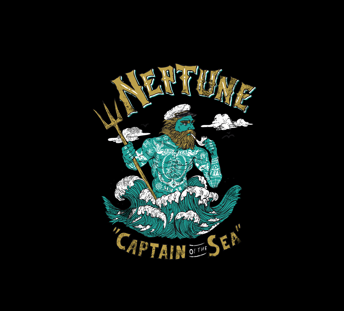 february son neptune sea captain wolves seawolves t-shirts sailordanny hand-lettering wicked stunts Battalion black White poseidon