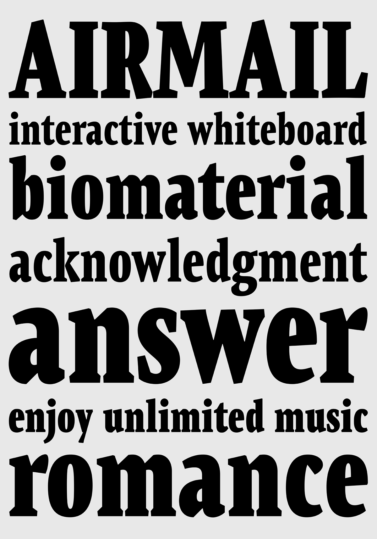 Centro Serif Compressed font type Parachute specimen Panos Vassiliou clean Latin Typeface expressive legible modern contemporary newspaper