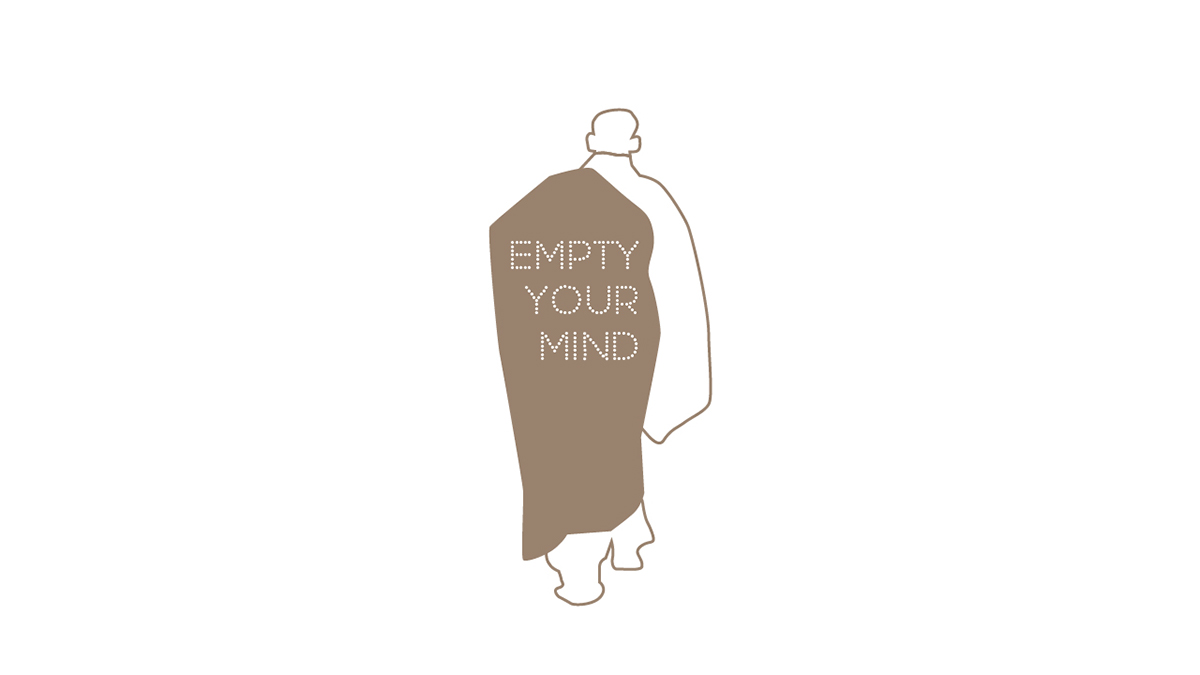 5 seconds project poster logo beopjeong monk Buddhist motto Empty your mind Project editorial