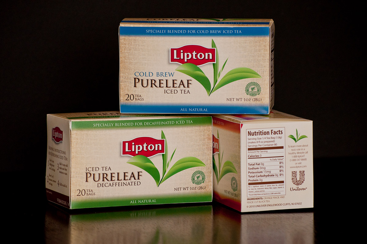 Adobe Portfolio box tea Lipton redesign Rebrand natural texture leaves Project