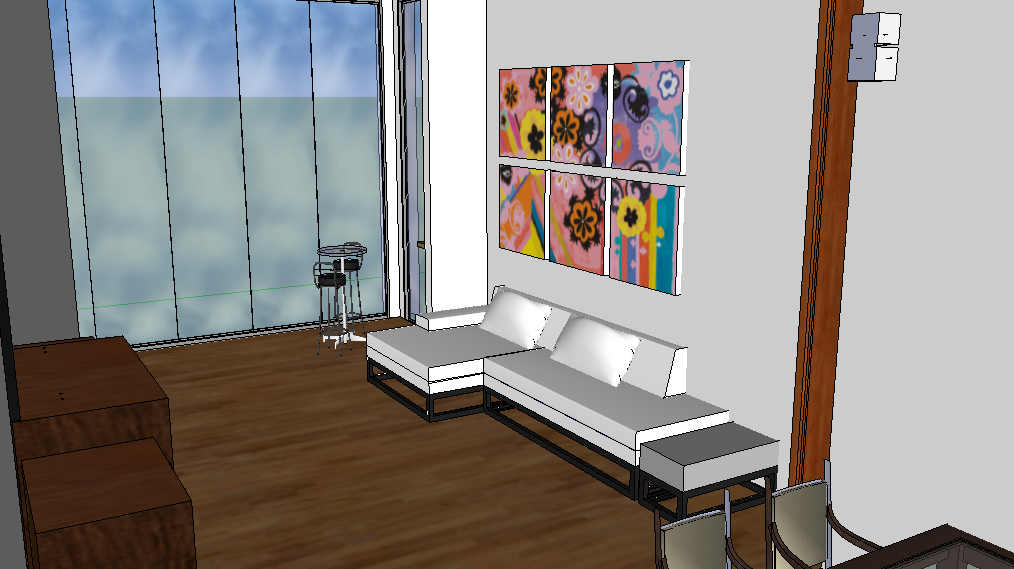 SketchUP design Project Interior 3D Perspective decor home