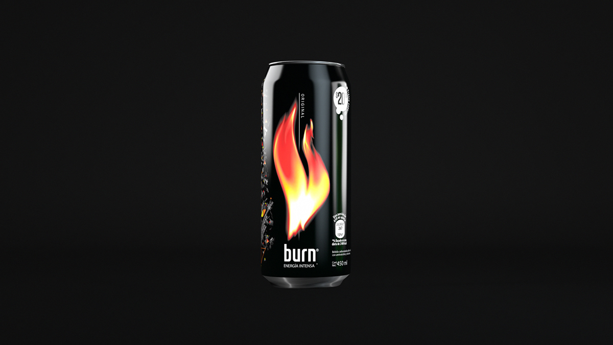 Coca Cola burn 3D motiongraphics brand product shot