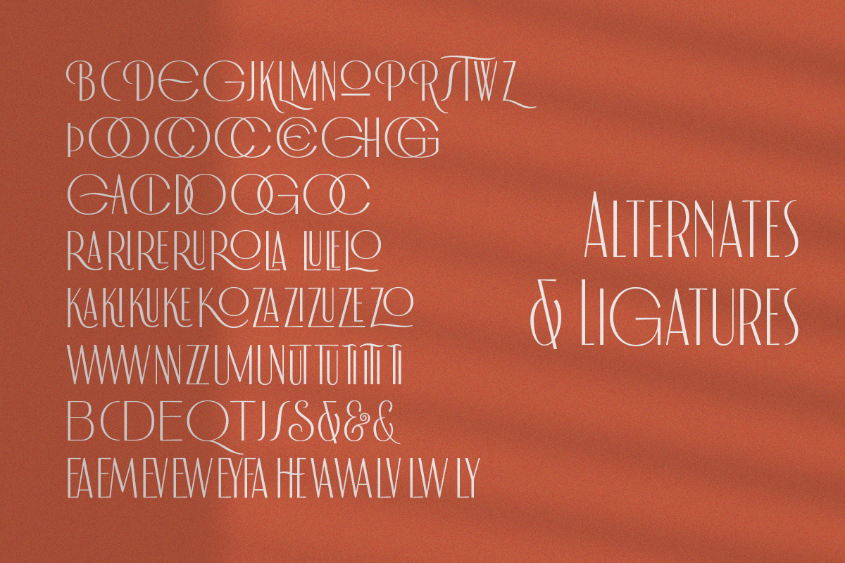 art deco Classic condensed Display font minimalist modern sans serif Typeface