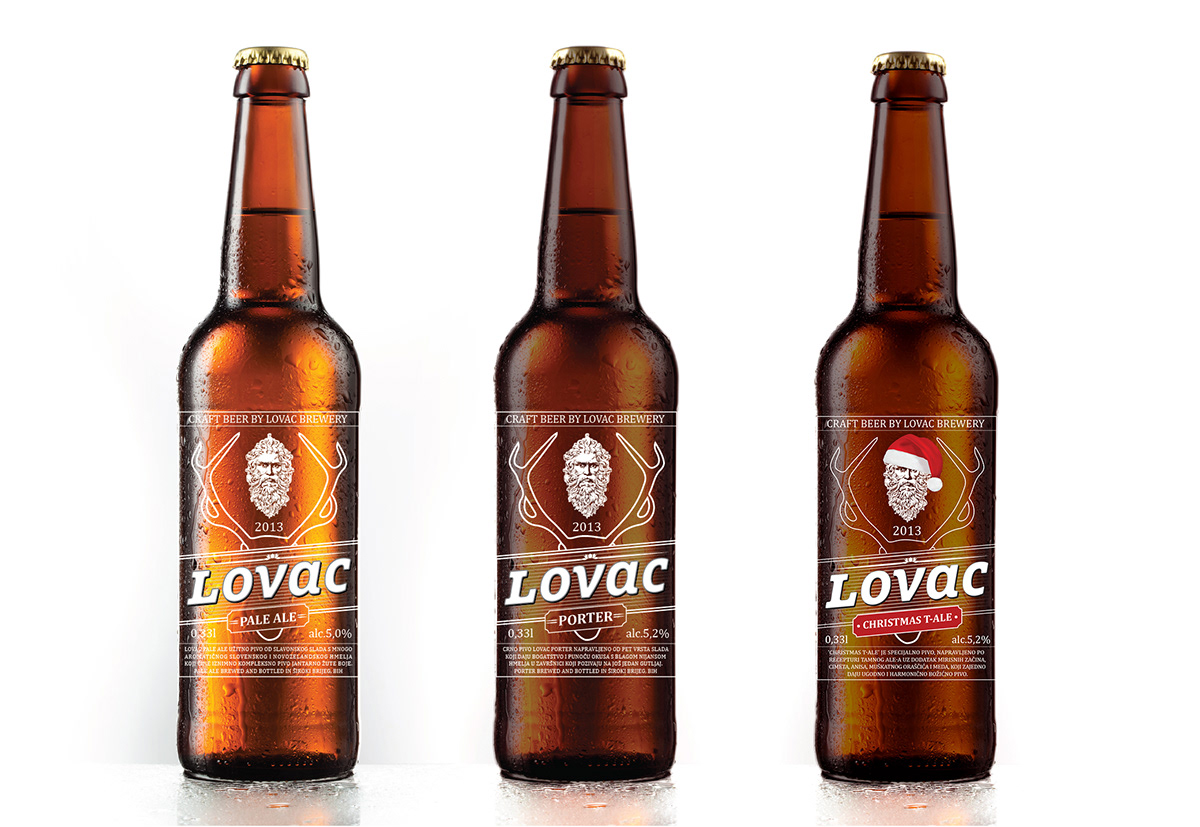 lovac brewery beer label cardboard deer
