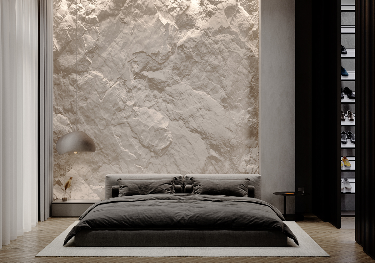3ds max architecture archviz bed CGI corona interior design  modern Render visualization