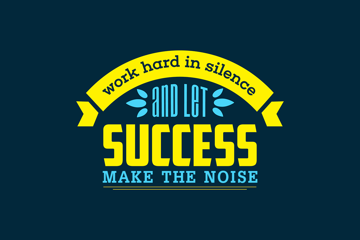 tyop type font Quotes success success quotes  blue yellow Mockup free