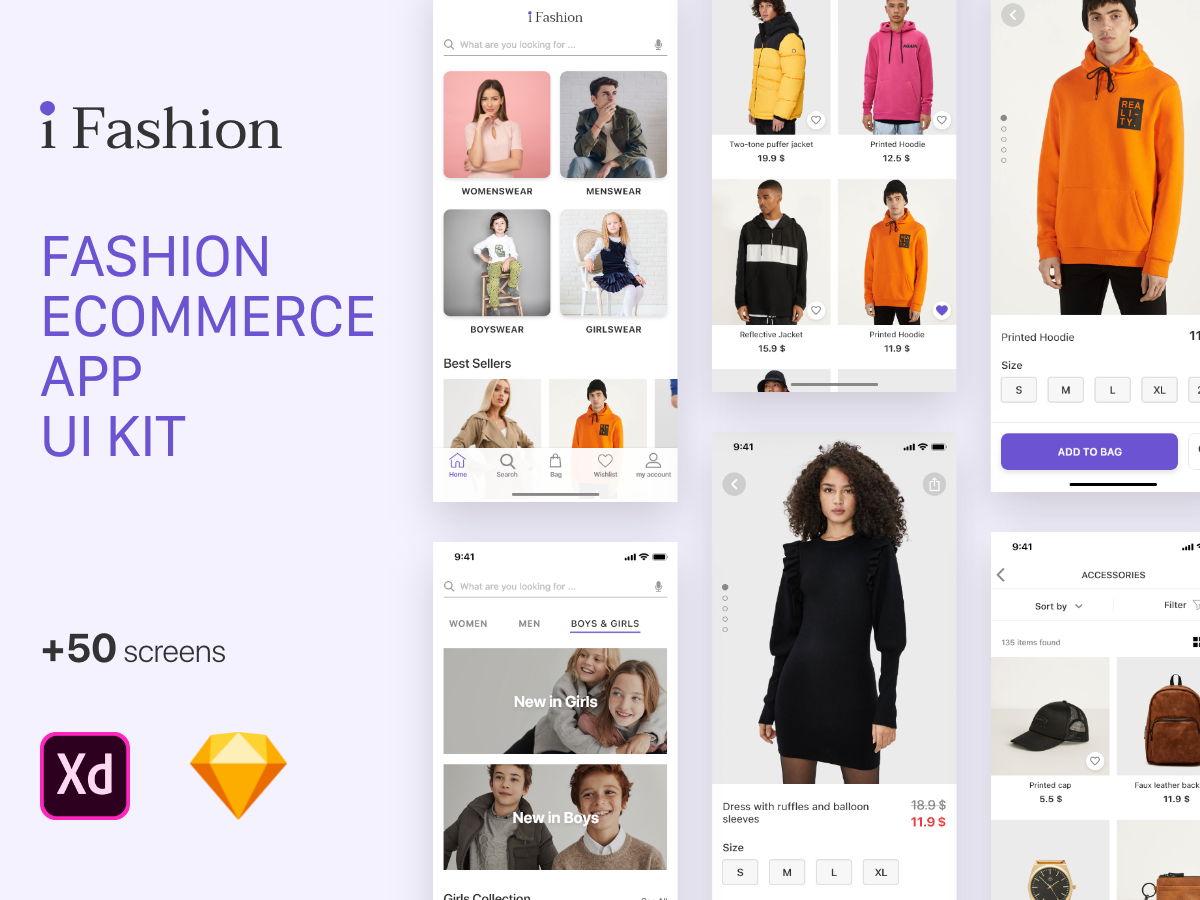 adobexd clothes Ecommerce ecommerce app Fashion  outfit UI/UX uikit ux