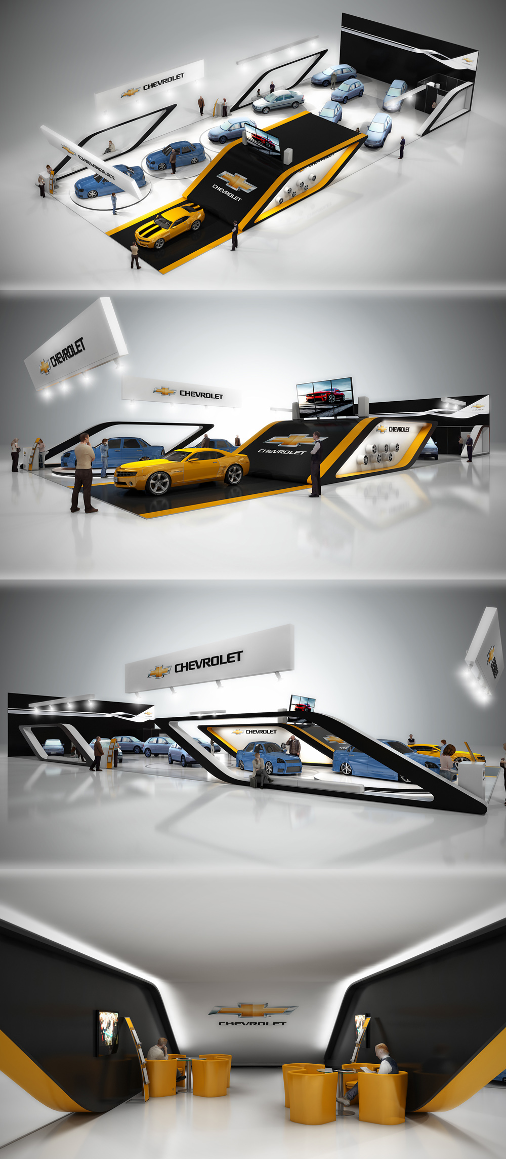 chevrolet SIA exhibit autoshow Stand booth Event brand architecture Temporary Architecture Fair trade fair expo exhibition stand tradeshow messestand