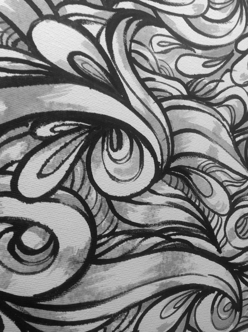 abstract waves swirl paint ink line black White brush paintbrush art design Layout