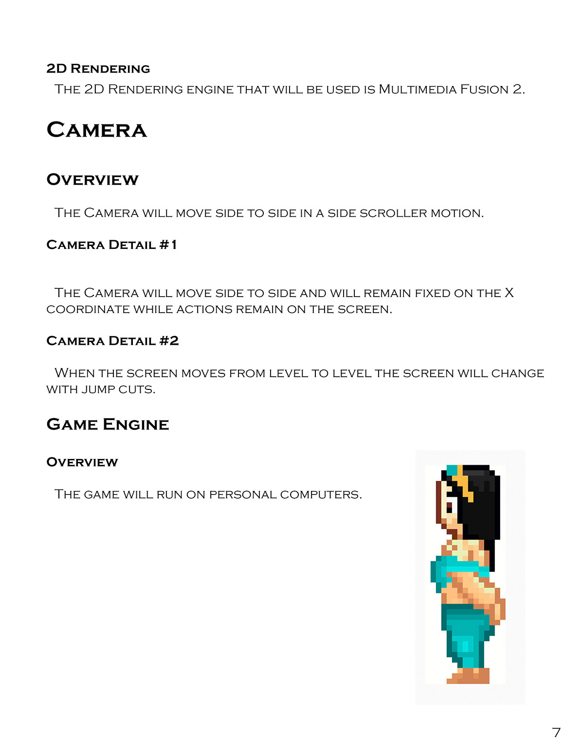 Video Game Design Video game proposal document Project disney
