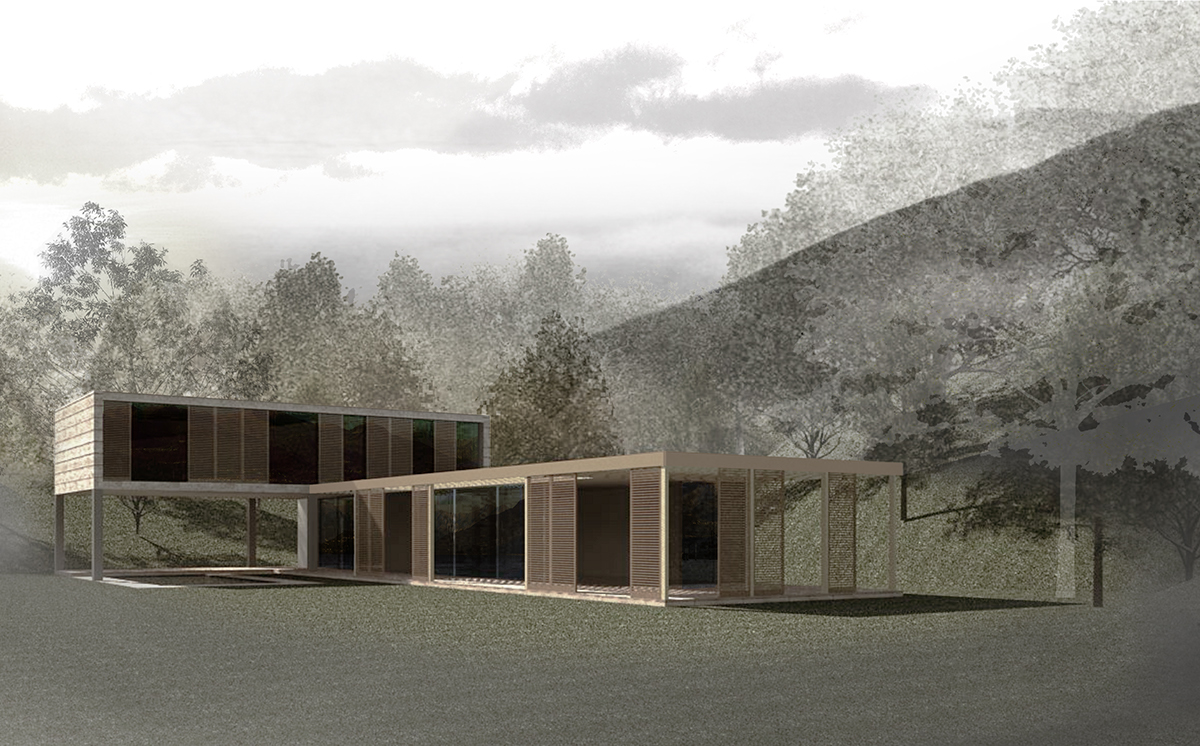 Render 3D 3D house unifamily Villa Italy revit matteo magazzu