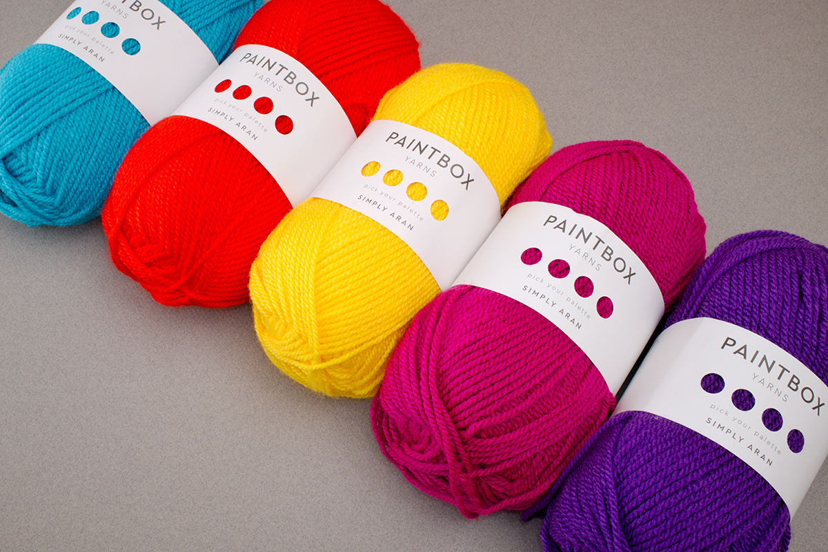 branding  craft knitting crochet paint color die cut Paintbox yarn Packaging